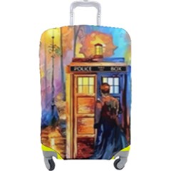 Tardis Doctor Who Paint Painting Luggage Cover (large) by Cendanart