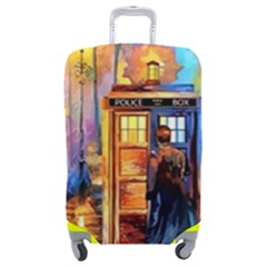 Tardis Doctor Who Paint Painting Luggage Cover (medium) by Cendanart