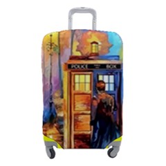 Tardis Doctor Who Paint Painting Luggage Cover (small) by Cendanart