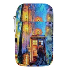 Tardis Doctor Who Paint Painting Waist Pouch (large) by Cendanart