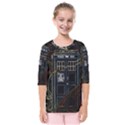 Tardis Doctor Who Magic Travel Macine Fantasy Kids  Quarter Sleeve Raglan T-Shirt View1