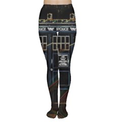 Tardis Doctor Who Magic Travel Macine Fantasy Tights by Cendanart