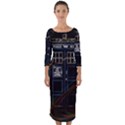 Tardis Doctor Who Magic Travel Macine Fantasy Quarter Sleeve Midi Bodycon Dress View1