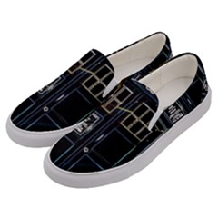 Tardis Doctor Who Magic Travel Macine Fantasy Men s Canvas Slip Ons by Cendanart