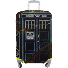 Tardis Doctor Who Magic Travel Macine Fantasy Luggage Cover (large) by Cendanart