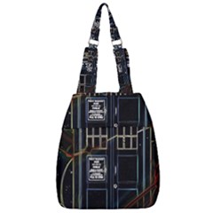 Tardis Doctor Who Magic Travel Macine Fantasy Center Zip Backpack by Cendanart