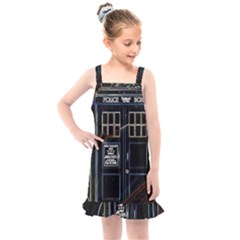 Tardis Doctor Who Magic Travel Macine Fantasy Kids  Overall Dress by Cendanart