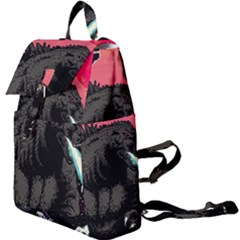 Godzilla Vintage Wave Buckle Everyday Backpack by Cendanart