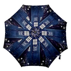 Bad Wolf Tardis Doctor Who Hook Handle Umbrellas (small) by Cendanart