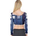 Bad Wolf Tardis Doctor Who Long Sleeve Crop Top View2