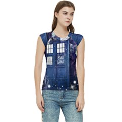 Bad Wolf Tardis Doctor Who Women s Raglan Cap Sleeve T-shirt by Cendanart