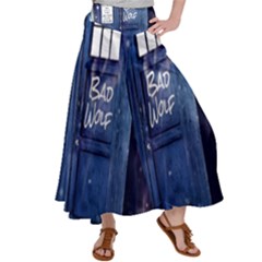 Bad Wolf Tardis Doctor Who Women s Satin Palazzo Pants by Cendanart