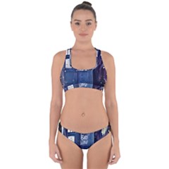 Bad Wolf Tardis Doctor Who Cross Back Hipster Bikini Set by Cendanart