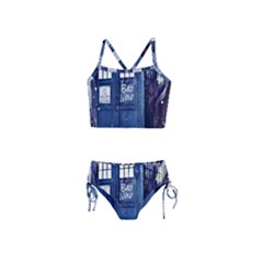 Bad Wolf Tardis Doctor Who Girls  Tankini Swimsuit by Cendanart