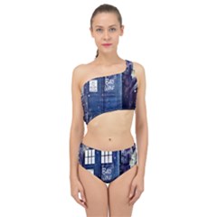 Bad Wolf Tardis Doctor Who Spliced Up Two Piece Swimsuit by Cendanart