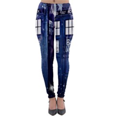 Bad Wolf Tardis Doctor Who Lightweight Velour Leggings by Cendanart