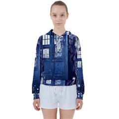 Bad Wolf Tardis Doctor Who Women s Tie Up Sweat by Cendanart