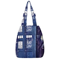 Bad Wolf Tardis Doctor Who Center Zip Backpack by Cendanart