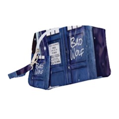 Bad Wolf Tardis Doctor Who Wristlet Pouch Bag (medium) by Cendanart