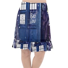 Bad Wolf Tardis Doctor Who Fishtail Chiffon Skirt by Cendanart