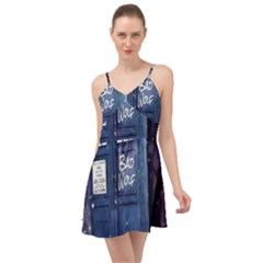 Bad Wolf Tardis Doctor Who Summer Time Chiffon Dress by Cendanart