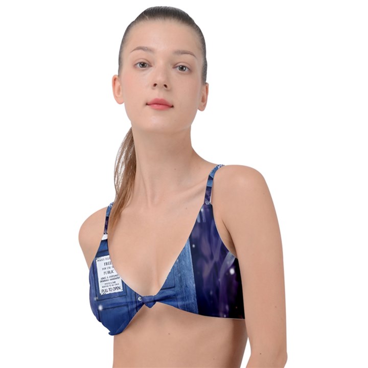 Bad Wolf Tardis Doctor Who Knot Up Bikini Top