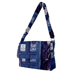 Bad Wolf Tardis Doctor Who Full Print Messenger Bag (m) by Cendanart