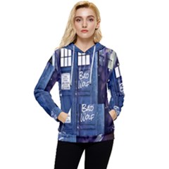 Bad Wolf Tardis Doctor Who Women s Lightweight Drawstring Hoodie by Cendanart