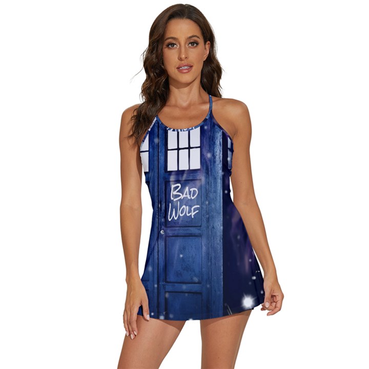 Bad Wolf Tardis Doctor Who 2-in-1 Flare Activity Dress