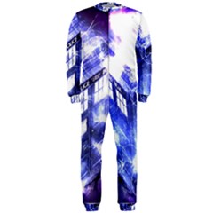 Tardis Doctor Who Blue Travel Machine Onepiece Jumpsuit (men) by Cendanart