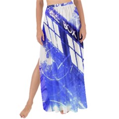 Tardis Doctor Who Blue Travel Machine Maxi Chiffon Tie-up Sarong by Cendanart