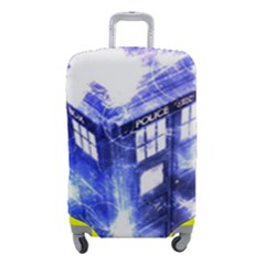 Tardis Doctor Who Blue Travel Machine Luggage Cover (small) by Cendanart