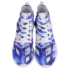 Tardis Doctor Who Blue Travel Machine Men s Lightweight High Top Sneakers by Cendanart