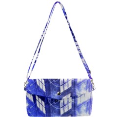 Tardis Doctor Who Blue Travel Machine Removable Strap Clutch Bag by Cendanart