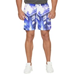 Tardis Doctor Who Blue Travel Machine Men s Runner Shorts by Cendanart