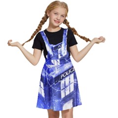 Tardis Doctor Who Blue Travel Machine Kids  Apron Dress by Cendanart