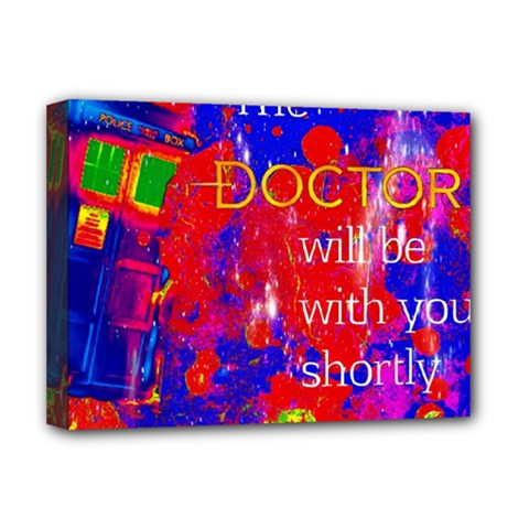 Doctor Who Dr Who Tardis Deluxe Canvas 16  X 12  (stretched) 