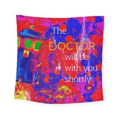 Doctor Who Dr Who Tardis Square Tapestry (small)