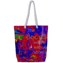 Doctor Who Dr Who Tardis Full Print Rope Handle Tote (small)