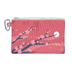 Illustration Minimal Minimalist Scenery Minimalist Japanese Art Canvas Cosmetic Bag (large) by Bedest