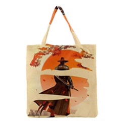 Samurai Art Ninja Katana Anime Aesthetic  Japanese Lore Style Mythology Retro Classic Warrior Grocery Tote Bag