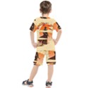 Samurai Art Ninja Katana Anime Aesthetic  Japanese Lore Style Mythology Retro Classic Warrior Kids  T-Shirt and Shorts Set View2