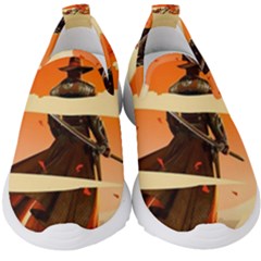 Samurai Art Ninja Katana Anime Aesthetic  Japanese Lore Style Mythology Retro Classic Warrior Kids  Slip On Sneakers by Bedest