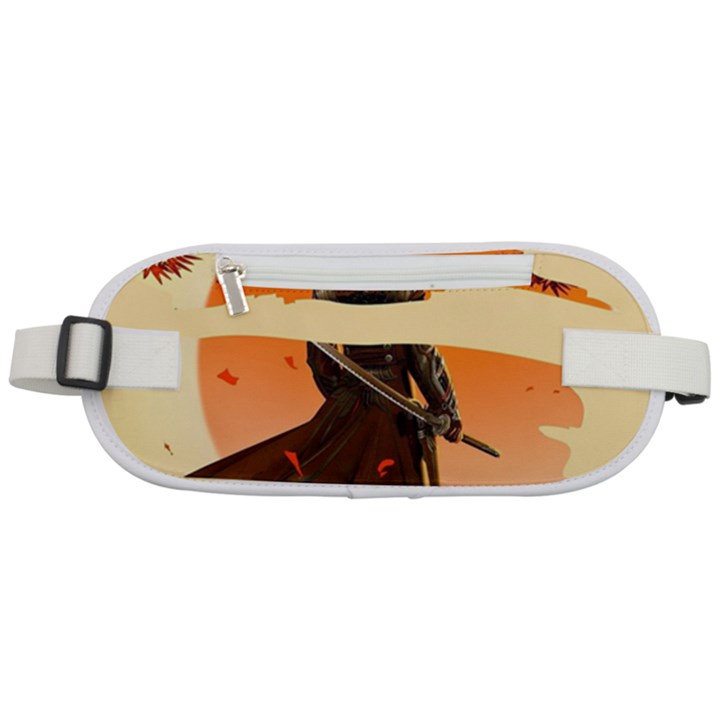 Samurai Art Ninja Katana Anime Aesthetic  Japanese Lore Style Mythology Retro Classic Warrior Rounded Waist Pouch