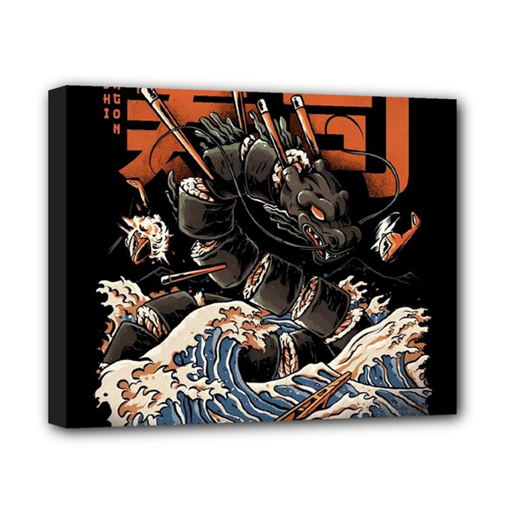 Sushi Dragon Japanese Canvas 10  x 8  (Stretched)