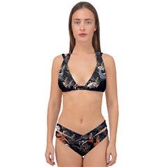 Sushi Dragon Japanese Double Strap Halter Bikini Set by Bedest