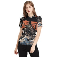 Sushi Dragon Japanese Women s Short Sleeve Rash Guard by Bedest