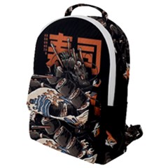 Sushi Dragon Japanese Flap Pocket Backpack (small) by Bedest