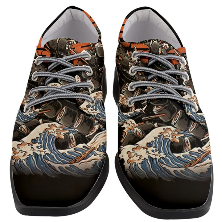 Sushi Dragon Japanese Women Heeled Oxford Shoes