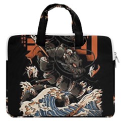 Sushi Dragon Japanese Macbook Pro 16  Double Pocket Laptop Bag  by Bedest